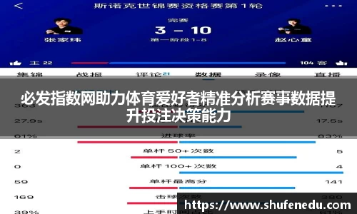 必发指数网助力体育爱好者精准分析赛事数据提升投注决策能力